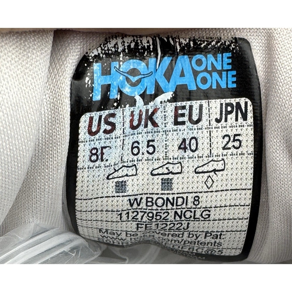Hoka One One Bondi 8 Women's Shoes White Gray Yellow Running Jogging Size 8B - Picture 10 of 10